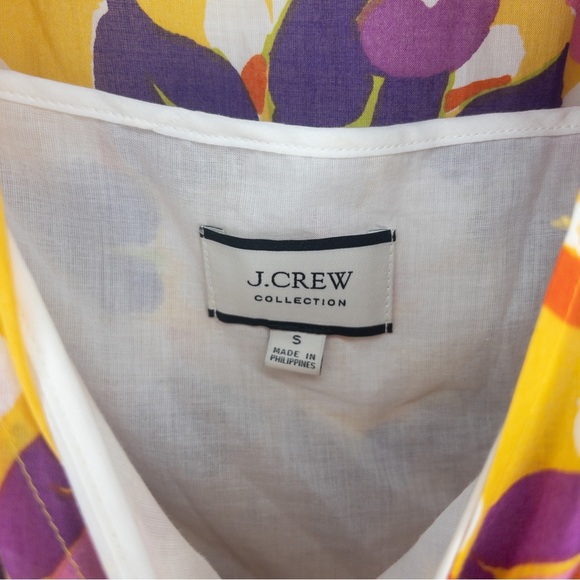 J. Crew Collection Ruffle-Sleeve Midi Dress in Curly Floral Pattern - Picture 13 of 14